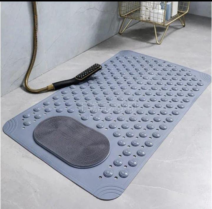 Anti-Slip Bathroom Mats+Foot Massager BristlesHundreds of bristles can effectively clean the hard-to-reach areas between the toes.  . Designed for safety and comfort, this mat features a non-slip bas