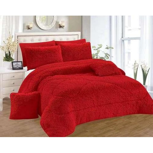 Fluffy duvet 1 pc fluffy duvet1 pc bedsheet2 pcs pillow cases 2 pcs throw pillow covers ▪️6x7 designed for pure comfort, warmth, and style. Whether it’s cozy nights or stylish bedroom vibes you’re aft