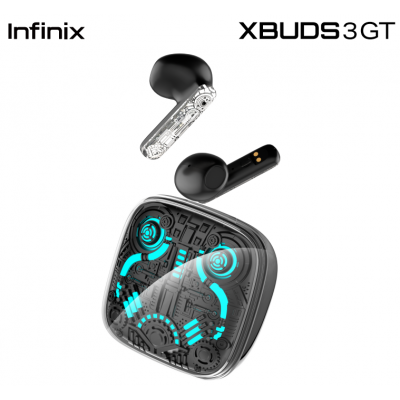 Infinix Xbuds 3 GT True Wireless Earbuds Cool RGB light effects Rich Bass and Powerful Sound 25 Hours long Play-time  AI ENC for clear call Comfortable and Secure Fit