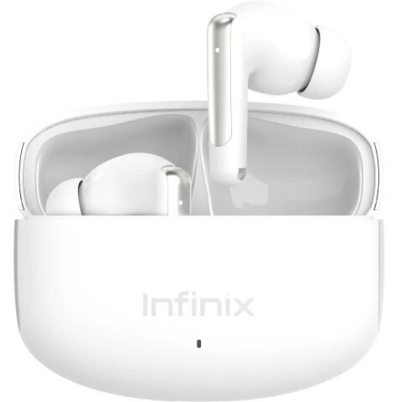 Infinix EarBuds XE28 Up to 25dB Noise Cancellation 4-Mic AI DNN ENC for Clear Call Powerful and Rich bass with great master tune 30-Hour Playtime