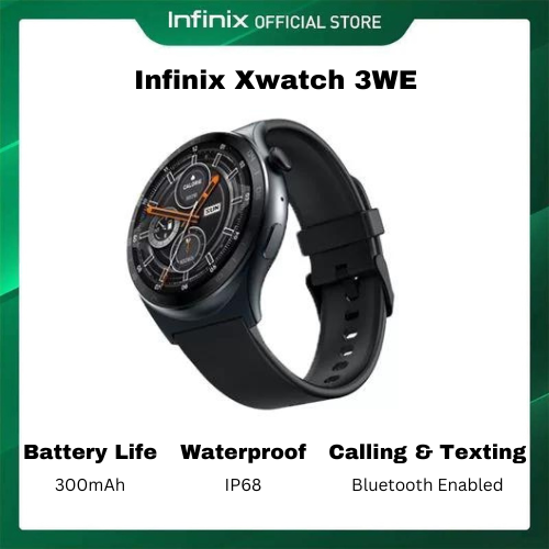 Infinix XWatch 3 WE Clear Bluetooth Calling 7-10 days work time(BT Call Off) Waterproof IP68, My Health App, Digital Crown, Wireless Charge(TBD 4 1.43 AMOLED Display & Waterproof