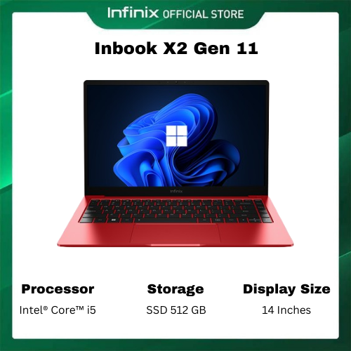 Infinix Laptop X2 Core i5 Windows 11 USBC+USB3.0+HDMI+SD Card+3.5mm Headset 8GB Ram 512GB SSD 14.1 inch