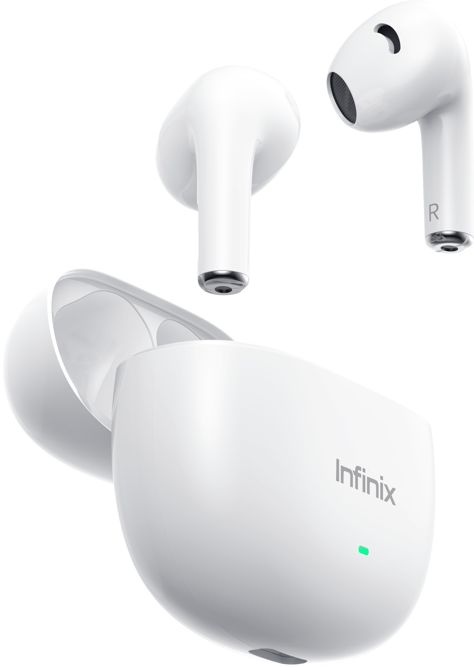INFINIX XBUDS XE33 bluetooth earphones earpods 10mm Clear Calls  Sound Ai ENC Noise Cancellation 5/28 Hours long battery life Deep Bass Drivers, Dynamic Audio