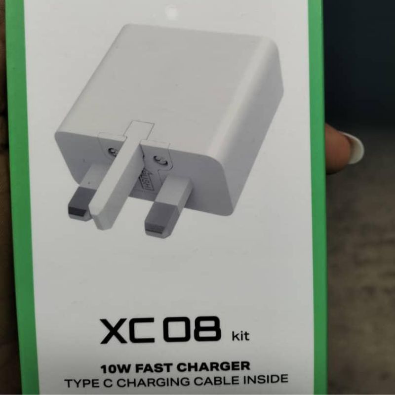 Infinix XC08 10W UK Fast Charging Adapter with 10W 2A USB-A to Type-C Cable – Compact, Safe & Compatible with Infinix Smartphones