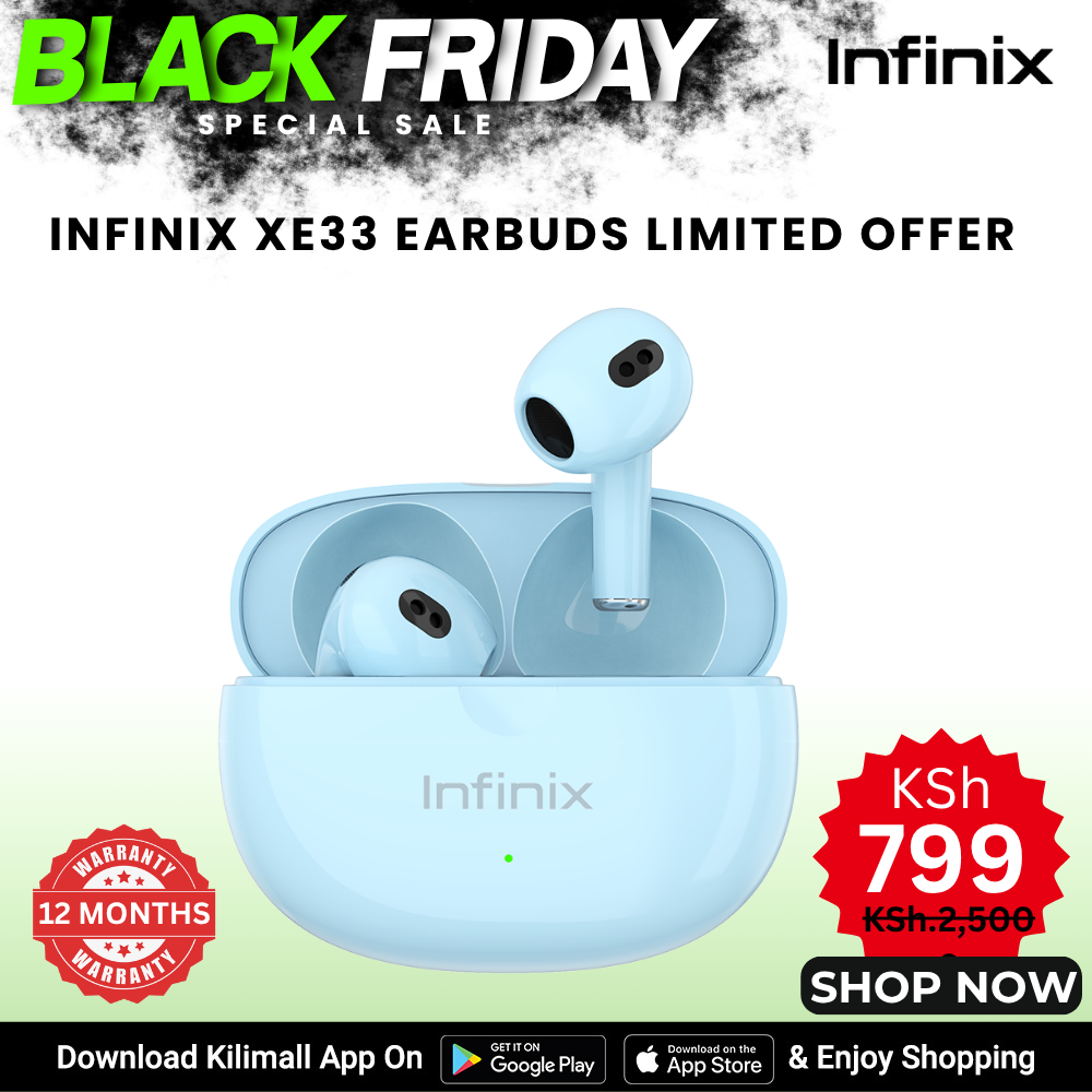 {Black Friday Deal}Infinix Buds Xbuds  3 Lite (XE33) - Earbuds  Earphones TWS AI ENC Noise Cancellation 24H Playtime  Volume Touch Control  Bluetooth 5.3 IPX4  long battery life Deep Bass