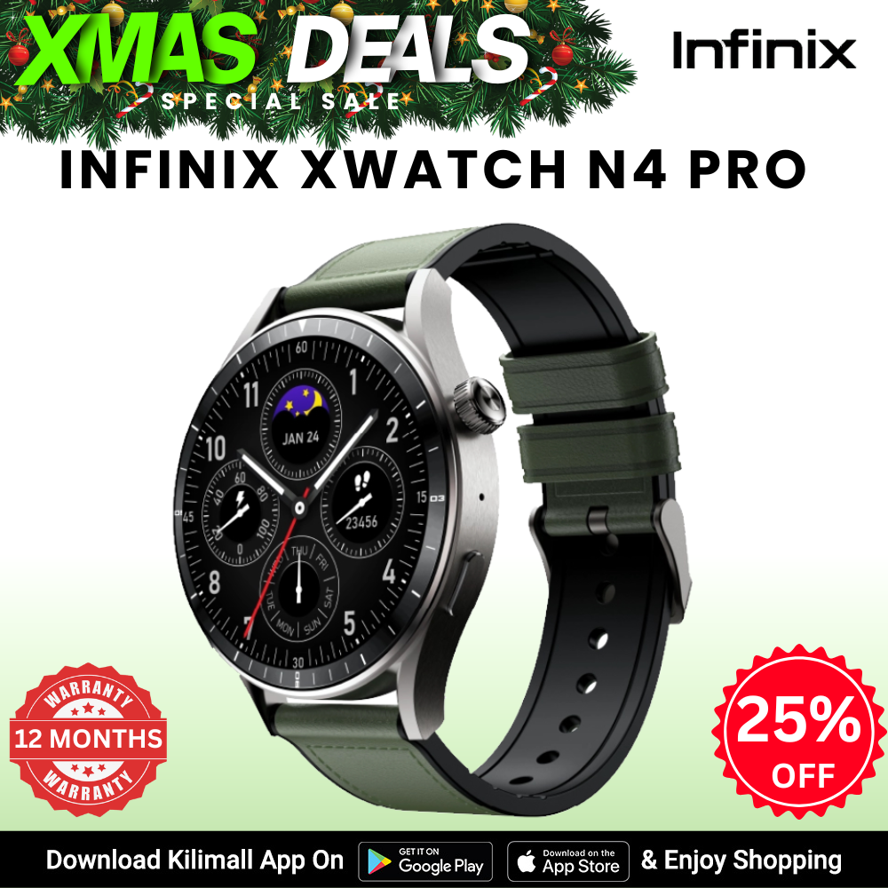 [Xmas Sale] Infinix XWatch N4 Pro Smartwatch Waterproof Watch GSM Mobile Phone Men Smart Watch Phone with SIM Card slot Support TF card Android SmartWatch Phone Call Smart AI-Powered Infinix AIOT