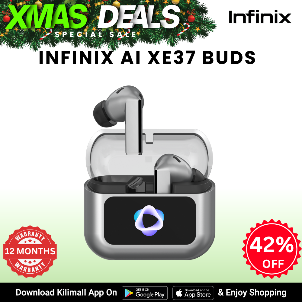 [Xmas Sale] Infinix AI XE37 Buds  Wireless Bluetooth Earphones TWS Stereo Earbuds In-Ear Earpods Touch Control 450mAh with Mic Earphone for iOS Android Noise Cancellation Infinix AIOT