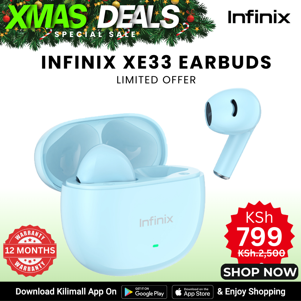 [X-mas Sale] Infinix Buds Xbuds  3 Lite (XE33) - Earbuds  Earphones TWS AI ENC Noise Cancellation 24H Playtime  Volume Touch Control  Bluetooth 5.3 IPX4  long battery life Deep Bass  Infinix AIOT
