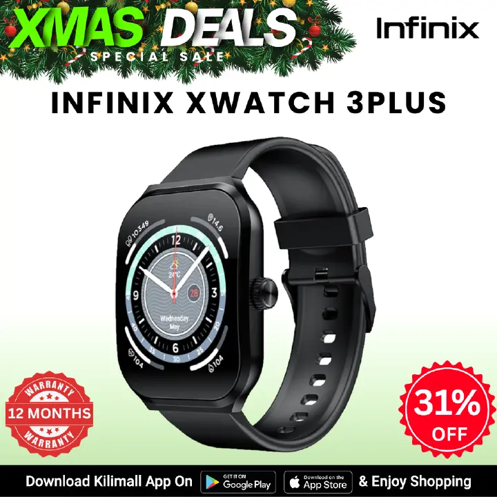 [X-mas Sale] Infinix XWatch 3Plus Bluetooth 5.2 For Calling &Texting 2.13"amoled Curved Display With Extra Strap Smart Watch Clear Bluetooth Calling 7-10 days work time Waterproof IP67  Infinix AIOT