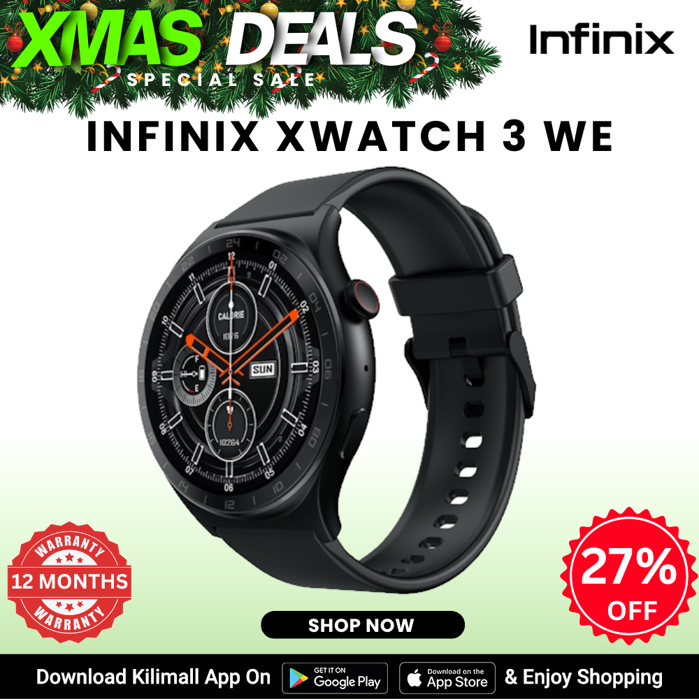 [X-mas Sale] Infinix XWatch 3 WE Clear Bluetooth Calling 7-10 days work time(BT Call Off) Waterproof IP68, My Health App, Digital Crown, Wireless Charge(TBD 4 1.43 AMOLED Display & Waterproof