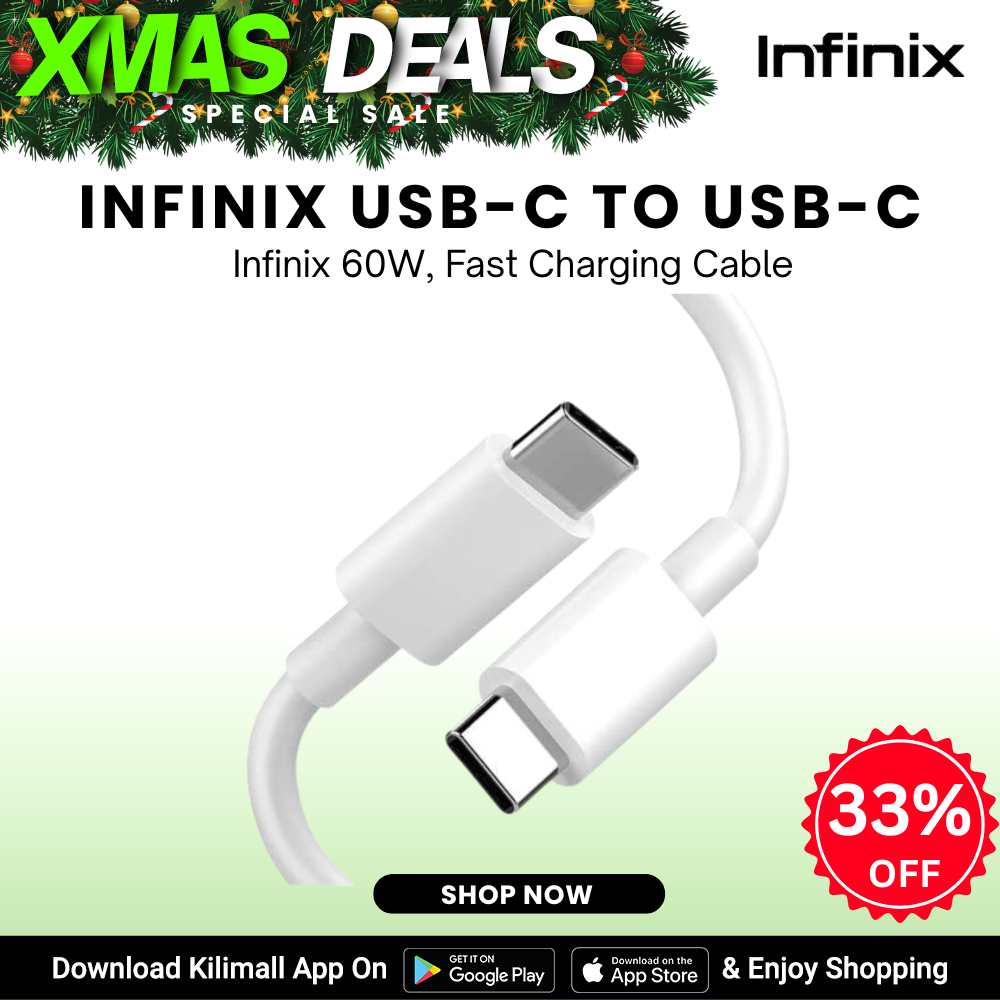 [X-mas Sale] Type C to Type C USB Cable for Infinix Zero Ultra Unbreakable 60W Fast Charging 1m Type C to Type C Cable for Smartphones, Tablets, Laptops & other Type C devices   Infinix AIOT