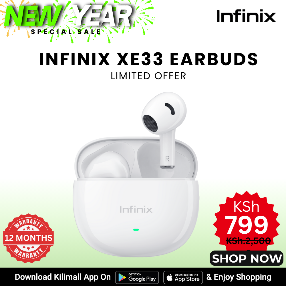 [ New Year Sale ] Infinix Buds Xbuds  3 Lite (XE33) - Earbuds  Earphones TWS AI ENC Noise Cancellation 24H Playtime  Volume Touch Control  Bluetooth 5.3 IPX4  long battery life Deep Bass  Infinix AIOT