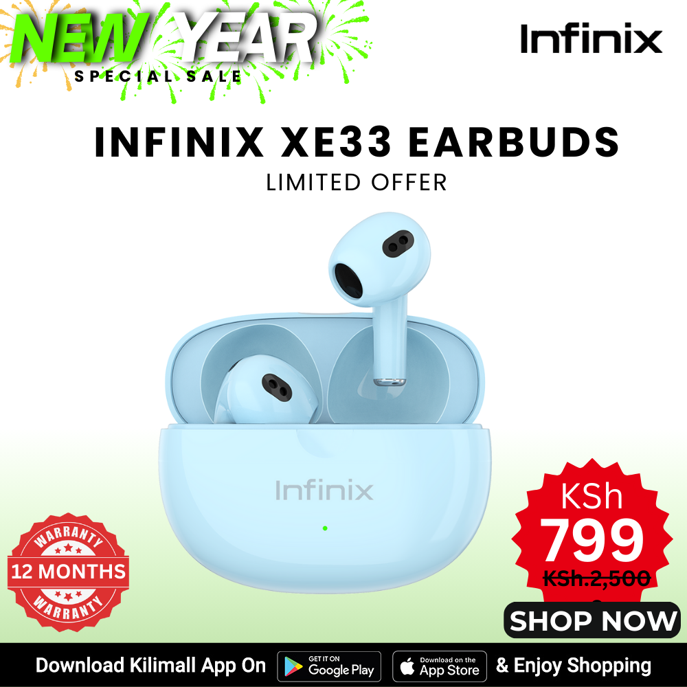 [ New Year Sale ] Infinix Buds Xbuds  3 Lite (XE33) - Earbuds  Earphones TWS AI ENC Noise Cancellation 24H Playtime  Volume Touch Control  Bluetooth 5.3 IPX4  long battery life Deep Bass  Infinix AIOT