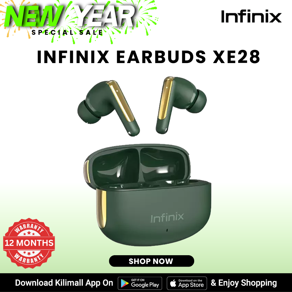 [Special Offer] Infinix EarBuds XE28 Up to 25dB Noise Cancellation 4-Mic AI DNN ENC for Clear Call Powerful and Rich bass with great master tune 30-Hour Playtime ,earphones  Infinix AIOT