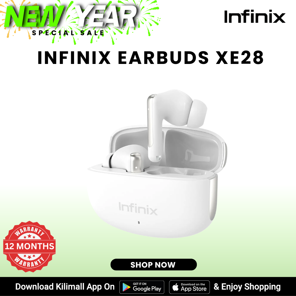 [Special Offer] Infinix EarBuds XE28 Up to 25dB Noise Cancellation 4-Mic AI DNN ENC for Clear Call Powerful and Rich bass with great master tune 30-Hour Playtime ,earphones  Infinix AIOT