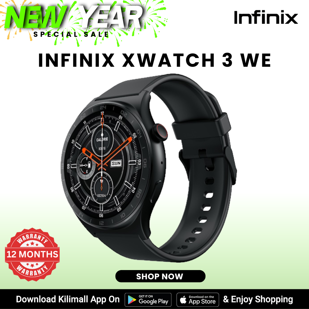 [ New Year Sale ] Infinix XWatch 3 WE Clear Bluetooth Calling 7-10 days work time(BT Call Off) Waterproof IP68, My Health App, Digital Crown, Wireless Charge(TBD 4 1.43 AMOLED Display & Waterproof