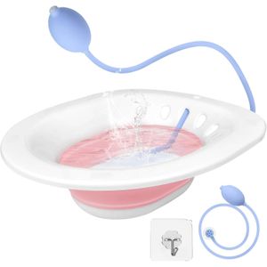 Sitz Bath for Toilet Seat, Foldable Sits Bath Toilet Hip Bath Tub for Hemorrhoid Treatment, Pregant Women.High Quality: Hip Bath Tub is made from premium pp material, which is eco-friendly, odorless,