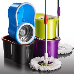 Spin Mop & Bucket For Floor Cleaning.360 Degree New Design Magic Mop.360 rotating washable mop.
No spills, no shock and no damage to floors.
Microfiber mop head works great wet or dry.
Keeps your han