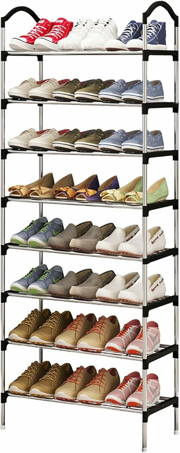 Hot Selling Portable Shoe Rack 24_ 32 Pairs 8 Layer, Organizer Aluminum Metal Standing Shoe Rack, DIY Shoes Storage Shelf Home Organizer. Easy to install
Practical all-match
Refuse to be messy
All par