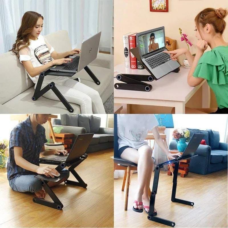 Adjustable Laptop Stand Holder With Mouse Pad.Alumnium alloy folding computer desk
Object: to adults, children and all the crowd
The use of occasion: bed,sofa,table,carpet,meadow
can easily be precis