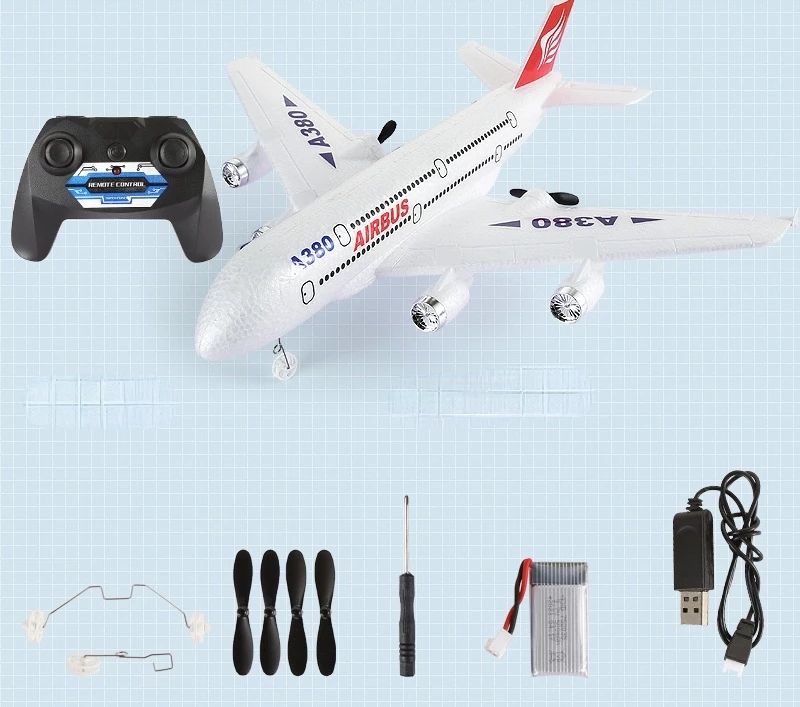 🌱Just For you🌱Airbus A380 RC Airplane Boeing 747 RC Plane Remote Control Aircraft 2.4G Fixed Wing Plane Model RC Plane Toys for Children Boys🤑 It is made of high-quality environmentally friendly EP