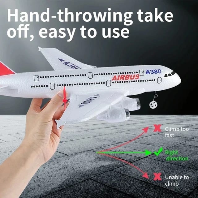 🌱Just For you🌱Airbus A380 RC Airplane Boeing 747 RC Plane Remote Control Aircraft 2.4G Fixed Wing Plane Model RC Plane Toys for Children Boys🤑 It is made of high-quality environmentally friendly EP