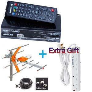 🔥🥳BOUNCE BACK WITH Sonar Free To Air Digital Decorder + TV Aerial Antenna + 4 Way Power Extension.Free To Air (FTA) No monthly subscriptions Variety of channels Usb input Full HD 1080p clear images