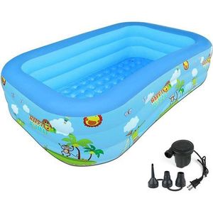 🍂📍UPGRADE To More Fun🔅🍂Portable Inflatable Swimming Pool for Kids With Free Pump▪️【Sturdy & Secure】▪️【Swimming Pool for Family】▪️【Easy to Inflate and cleanup】▪️【Safe to Use】