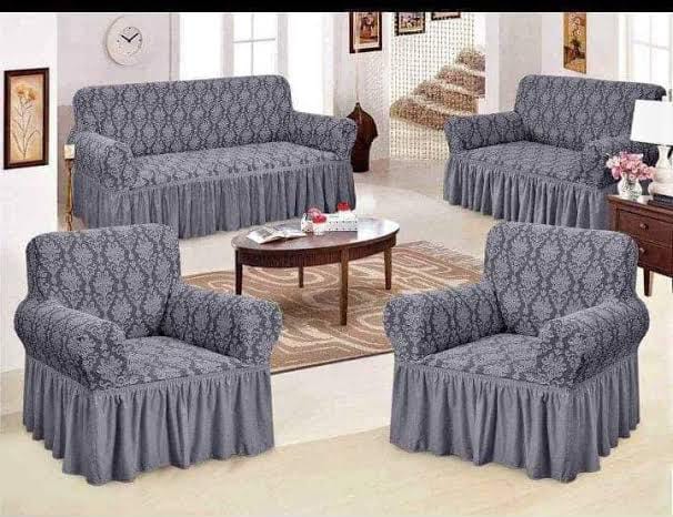 ‼️Restocked Jacquard Seat Covers🤩🔥🔥

▪️Flexible and super stretchy🪶Premium Turkish Jacquard Sofa Covers – 7-Seater Loose Fit Set (3:2:1:1)🎀featuring a stunning pattern with a chic skirted finish.