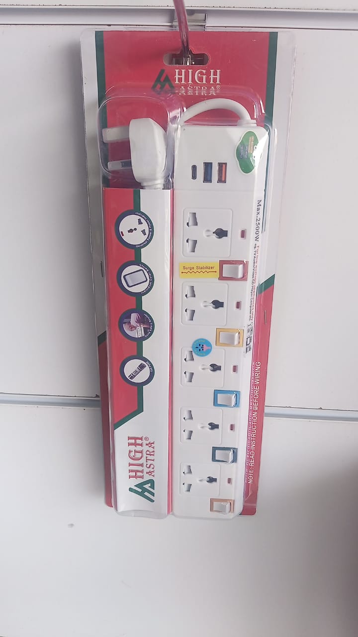 🎇🎇OFFER HIGHAstra England Original Astra England 4 //5 //WAY MULTIPURPOSE EXTENSION CABLE🎇3M HEAVY Duty Power Strip, 2500W Max Output, 250V-10A🎇long cable for extra reach Heat resistant hard ABS