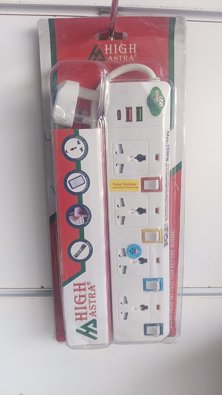 🎇🎇OFFER HIGHAstra England Original Astra England 4 //5 //WAY MULTIPURPOSE EXTENSION CABLE🎇3M HEAVY Duty Power Strip, 2500W Max Output, 250V-10A🎇long cable for extra reach Heat resistant hard ABS