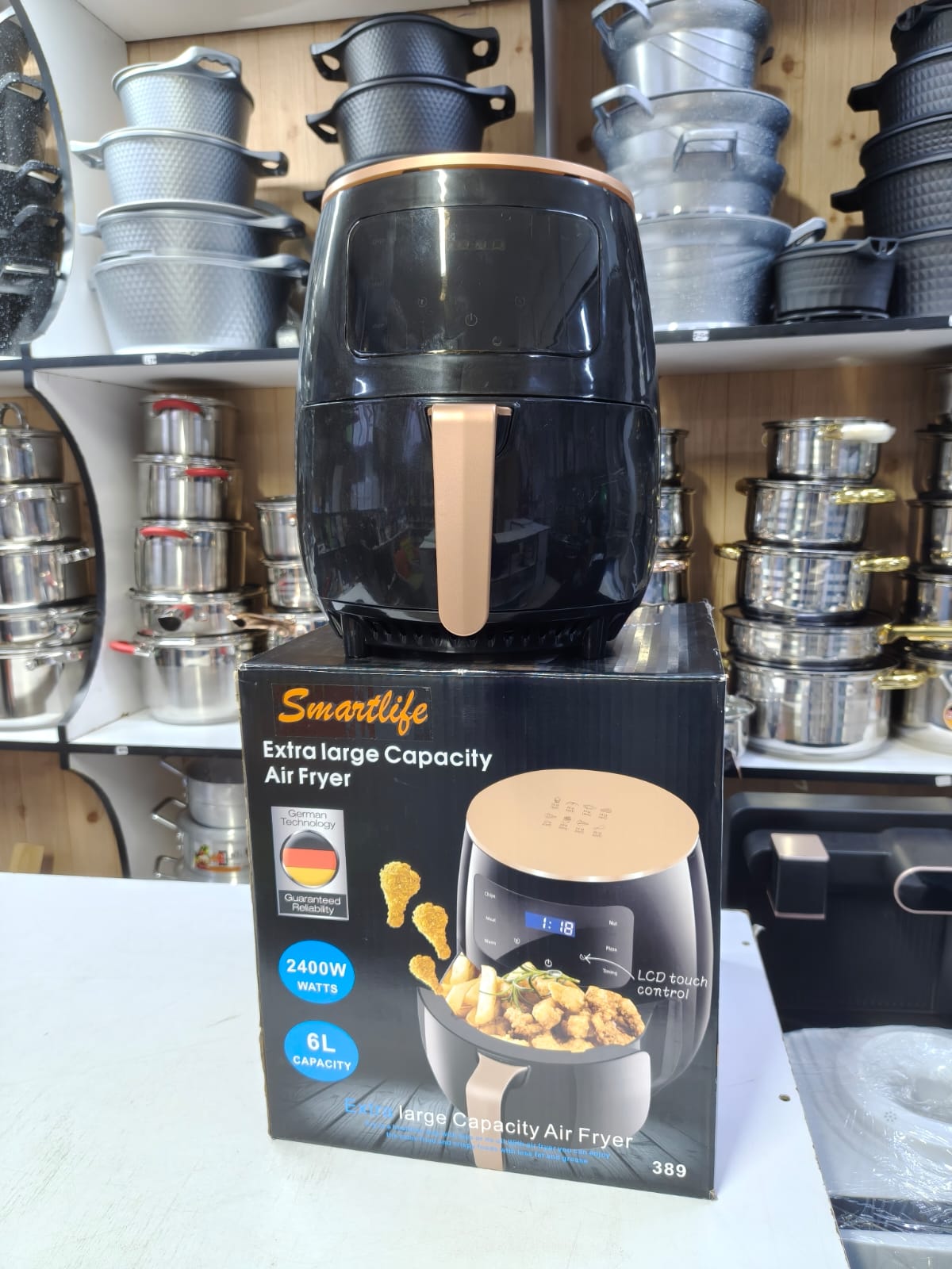 ☝️🔥**New arrivals🥳SMART LIFE 6LAir Fryer with Non-Stick Basket, 2400W High Power Digital Airfryer, 8 Pre-Set Functions, Digital LCD Smart Touch Screen Air Fryer Oven for Kitchen,BPA Free,Dishwasher