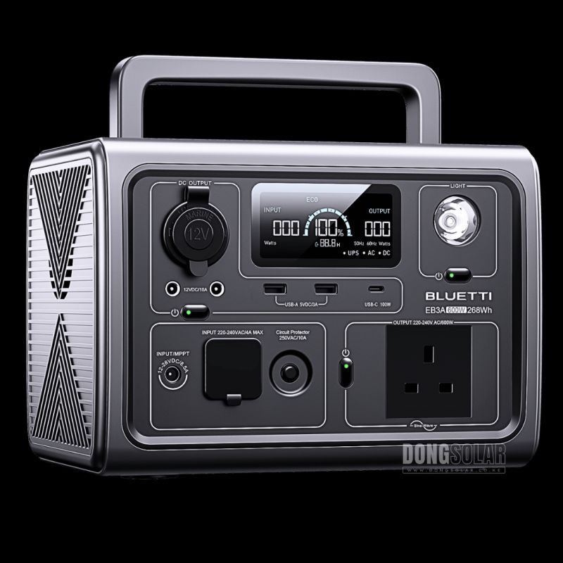 BLUETTI EB3A Portable Power Station | 600W AC Pure Sine Wave Inverter 268Wh Capacity 6 Ways to Recharge (AC/Solar/Car/Generator/AC+Solar/AC+Adapter)