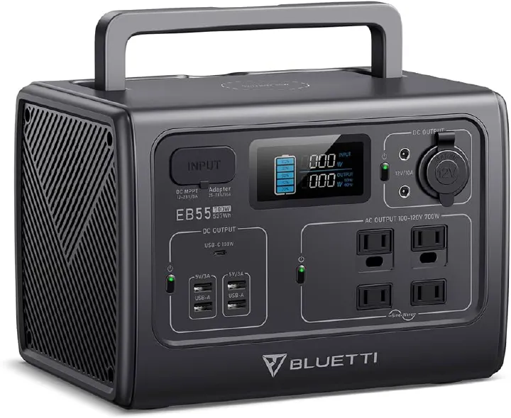 [Limited Time Offer] BLUETTI EB55 Portable Power Station 700W 537Wh Capacity  LiFePO4 Battery with 2,500+ Life Cycles to 80%
