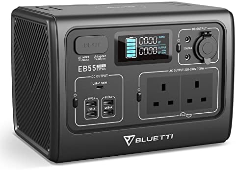 [Limited Time Offer] BLUETTI EB55 Portable Power Station 700W 537Wh Capacity  LiFePO4 Battery with 2,500+ Life Cycles to 80%