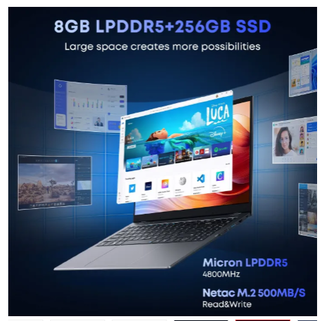 Brand new Great Wall Gbook 14 se ultrabook: (Fast kama i5-8th Gen), 8GB+256GB SSD, 14" Full HD Ultrabook with Long Battery Life & Free Official Win 11 system WiFi5 Bluetooth 5.1