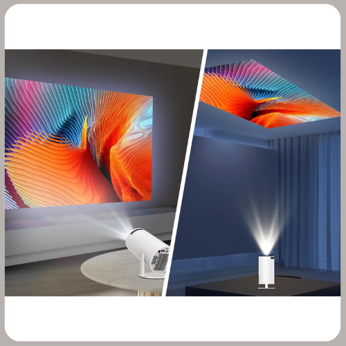 [ Xmas Sale ]Great Wall  Smart Projector Support with Android TV 11.0, Mini Portable Projector 180° Rotatable Movie Projector ,Auto Keystone Compatible for Laptop, PC, Smartphone HDM portand USB port