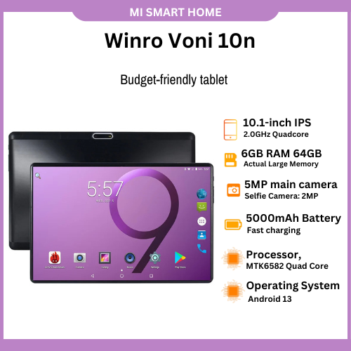 Winro Voni 10n 6GB RAM 64GB 2.0GHz Quadcore 3GB Extended RAM 5000mAh 4G 2X Speakers