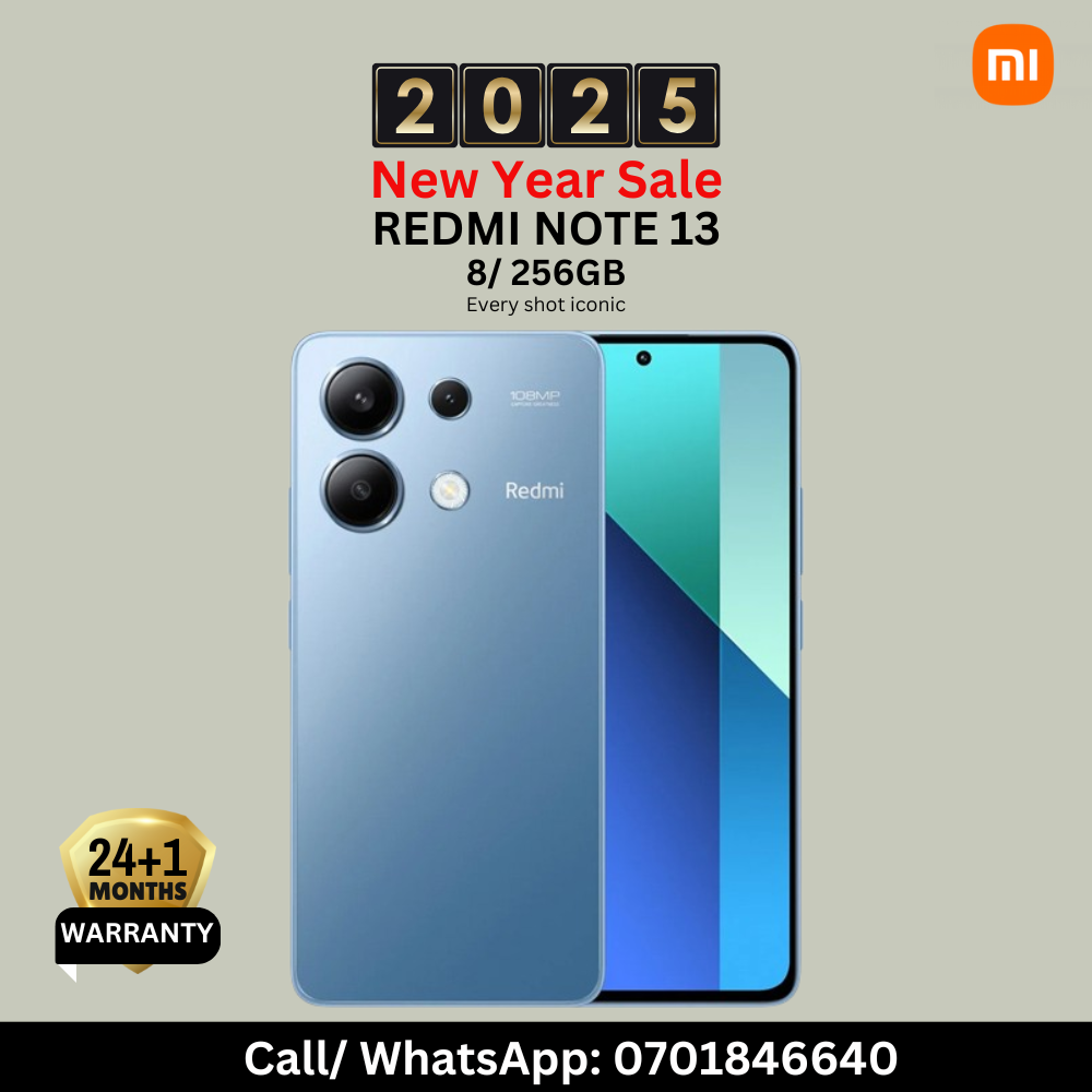 XIAOMI Redmi Note 13 6GB/8GB RAM+128GB/256GB 6.67" Display Phones 108MP Camera 5000mAh Battery 33W Charging Android 13 Smart Phones