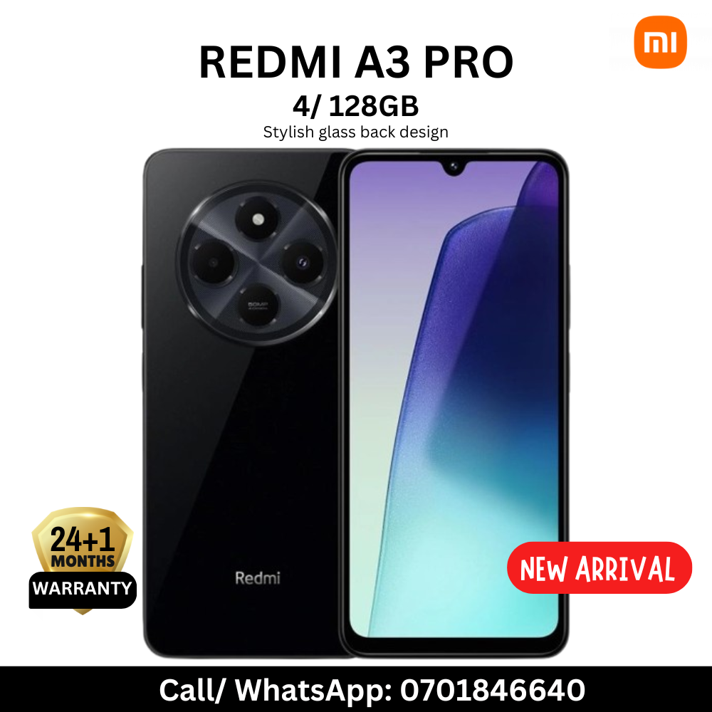 Redmi A3 PRO 6.71" 128GB + 4GB 4G Network 5160mAh Battery 8MP AI Camera 10W Fast Charging Fingerprint Sensor Android 14 Smart Phones