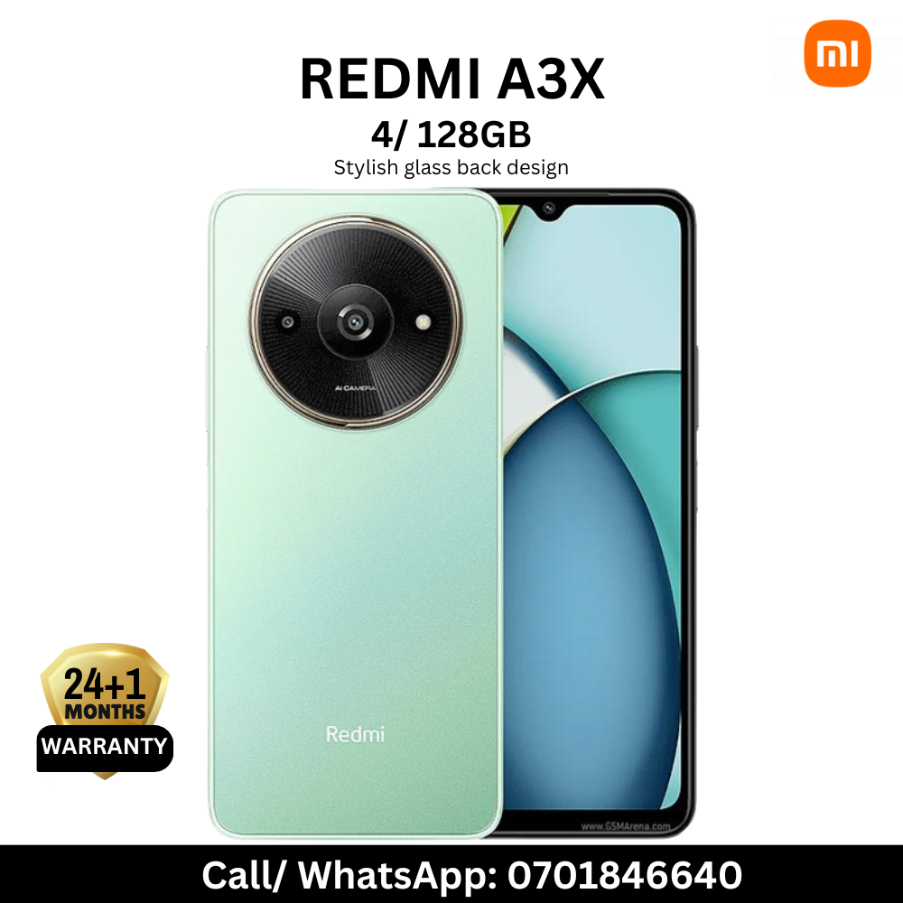 XIAOMI Redmi A3X 6.71" 128GB+4GB RAM 4G Network 5000mAh Battery 8MP AI Camera 10W Fast Charging Fingerprint Sensor Android 14 Smart Phones