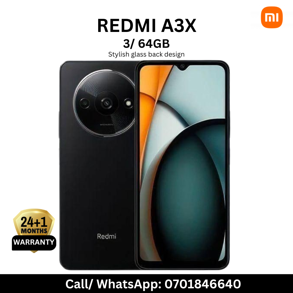 XIAOMI Redmi A3X 6.71" 64GB+3GB RAM 4G Network 5000mAh Battery 8MP AI Camera 10W Fast Charging Fingerprint Sensor Android 14 Smart Phones