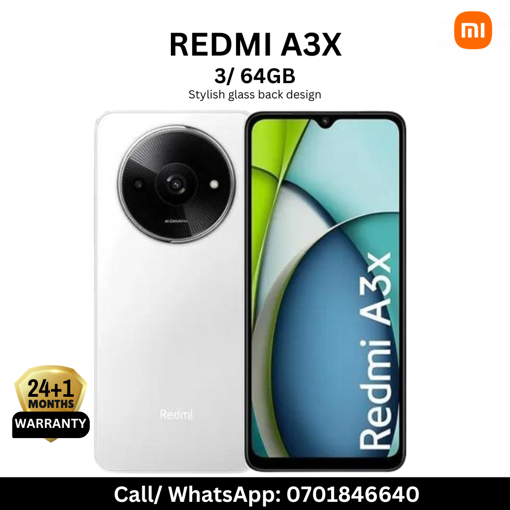 XIAOMI Redmi A3X 6.71" 64GB+3GB RAM 4G Network 5000mAh Battery 8MP AI Camera 10W Fast Charging Fingerprint Sensor Android 14 Smart Phones