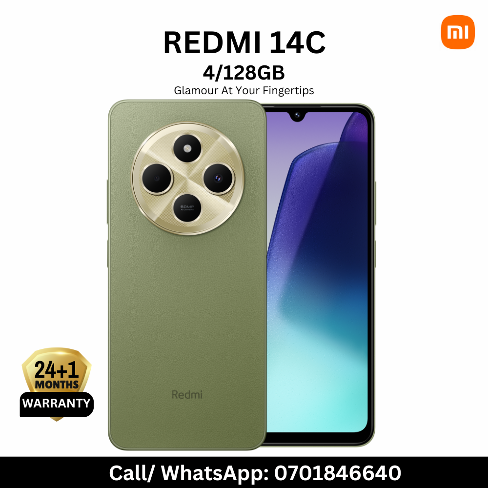 [New Arrivals] Xiaomi Redmi 14C Smart Phone 4GB RAM + 128GB Storage 4G Network Dual SIM 6.88 inch 120Hz LCD Screen 50MP Camera 18W Tpye-C Charging 5160mAh Battery Fingerprint&Face Smart