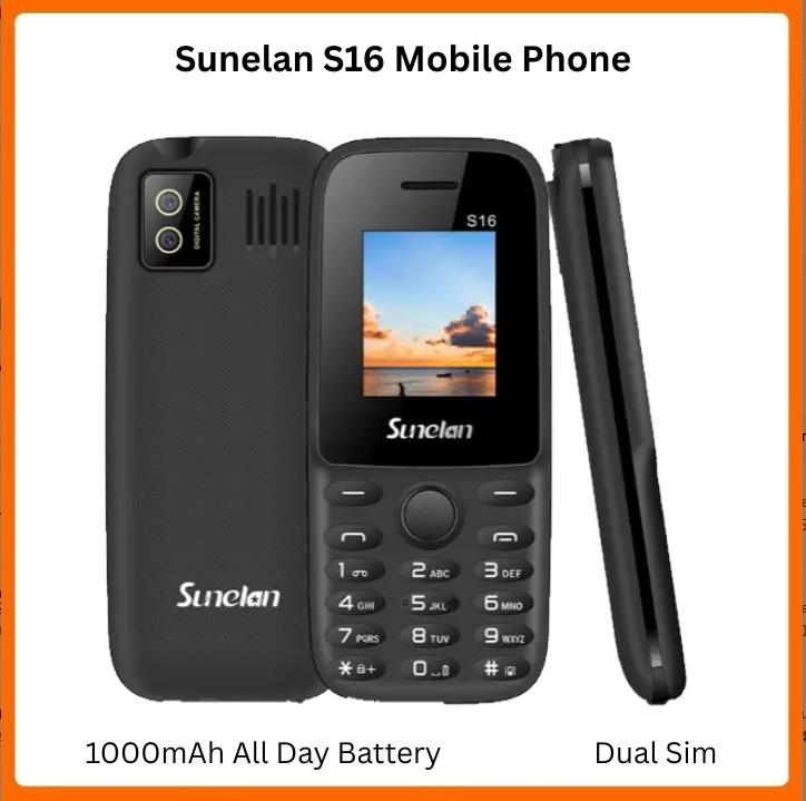 Sunelan S16 Mobile Phone Dual Sim 1.8inch Camera FM 1000mAh Feature phone