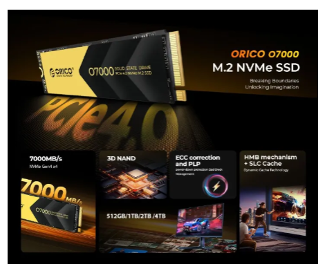 ORICO PCIe 4.0 NVMe M.2 SSD - J20 1TB (Up to 5000MB/s)  M.2 2280 Internal SSD  Gen4 x4 Solid State Drive"