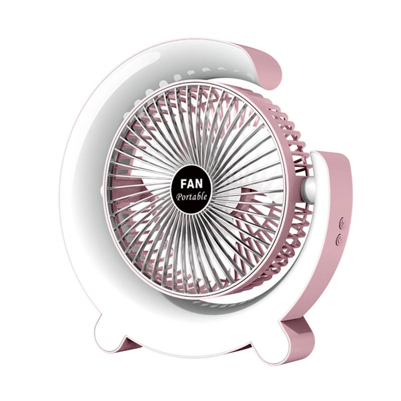 [Special Offer]AIFIKE Modern Desktop Fan With Glow Rainbow Three Wind Speeds And Angle Adjustment Long Battery Life(4-5 Hours) Type-c Charging Electric Small Fan-AFK111