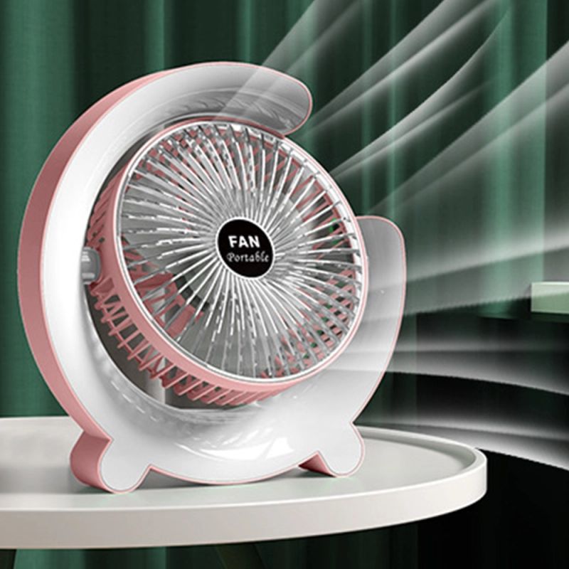 [Special Offer]AIFIKE Modern Desktop Fan With Glow Rainbow Three Wind Speeds And Angle Adjustment Long Battery Life(4-5 Hours) Type-c Charging Electric Small Fan-AFK111