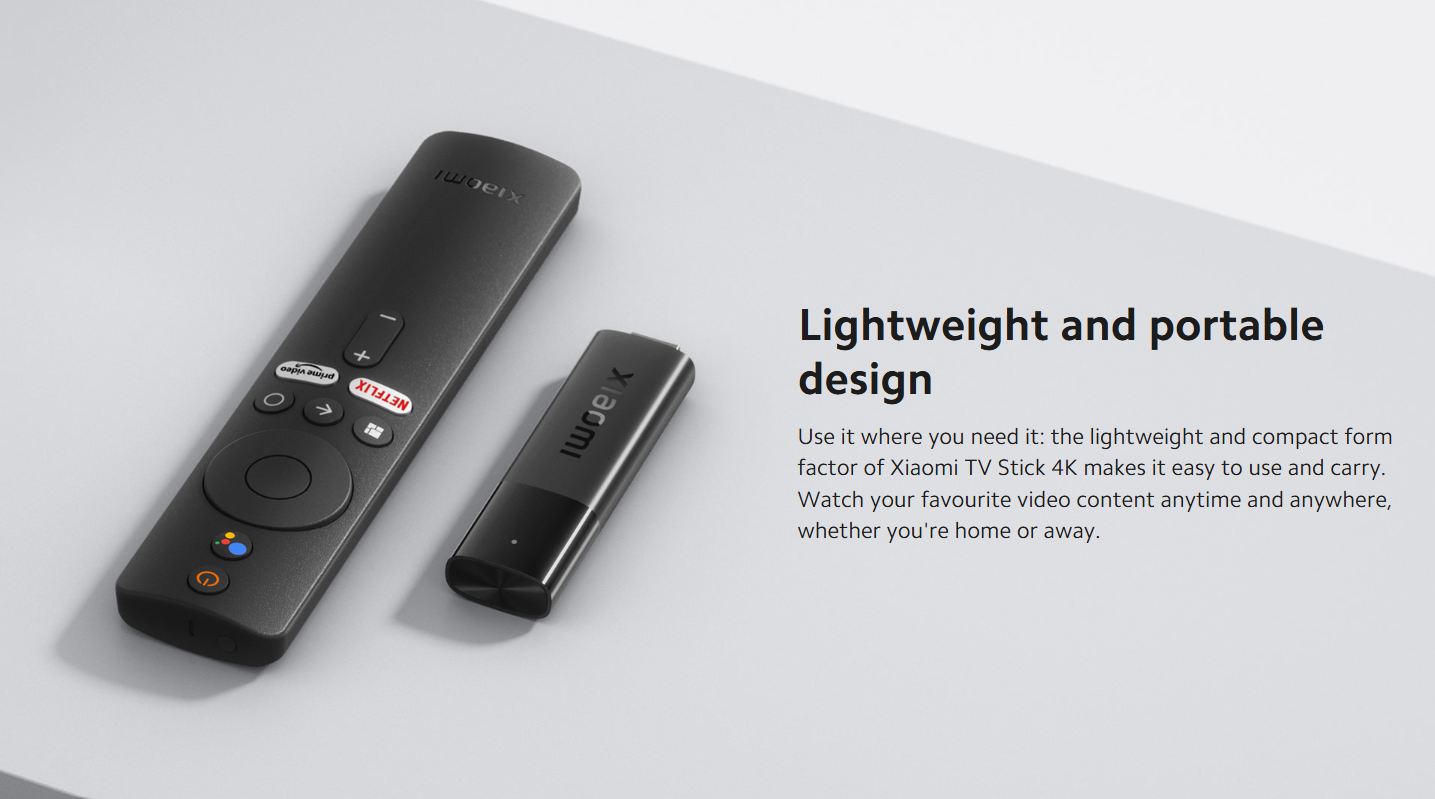 [Special Offer]Xiaomi TV Stick 4K - Ultra HD Streaming Device, Android TV 11 with Google Assistant Voice Remote Control Streaming Media Player, 2GB 8GB HDR/AV1/2.4G/5G WiFi/BT 5.2