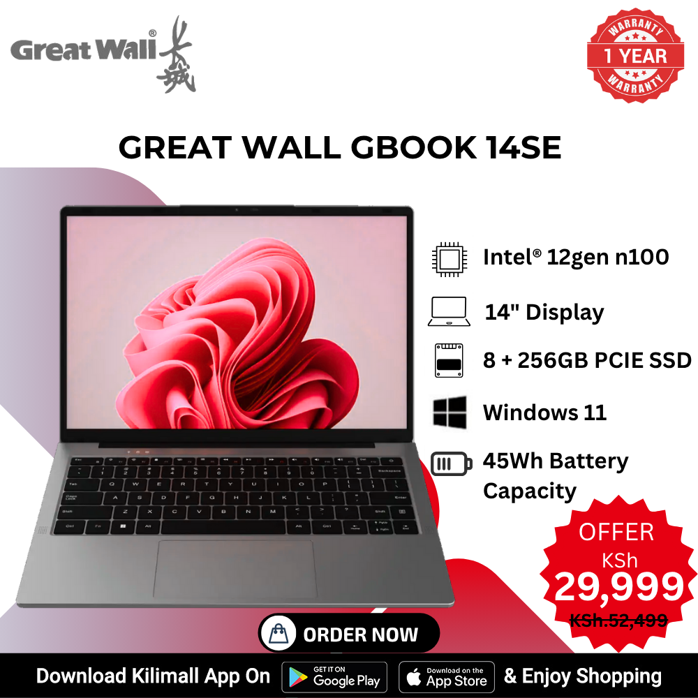 [Hot Deals] Great Wall Brand New Gbook 14 SE Laptop 12th Generation Intel N100 CPU 8GB + 256GB SSD 14" Full HD Ultrabook with Long Life Battery & Free Official Win 11 System WiFi5